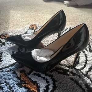 Nine West Black Patent Pointed-Toe Stiletto Pumps
